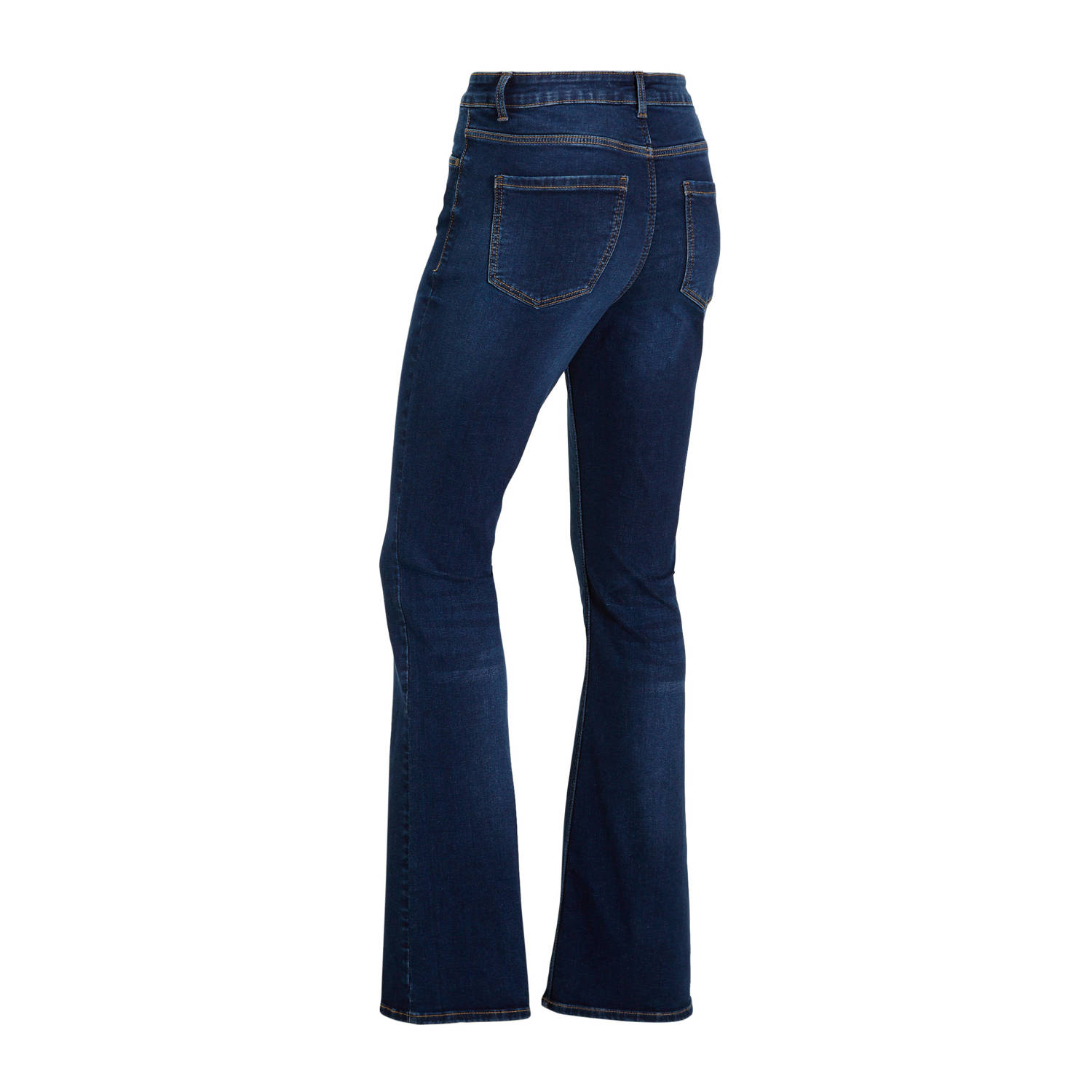 anytime flared jeans donker gewassen blauw