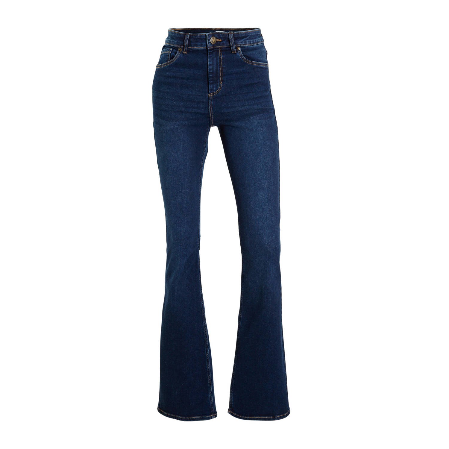 Anytime flared jeans donker gewassen blauw