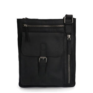 leren crossbody tas zwart