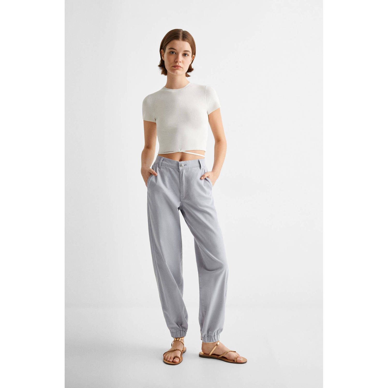Mango Kids broek lichtblauw