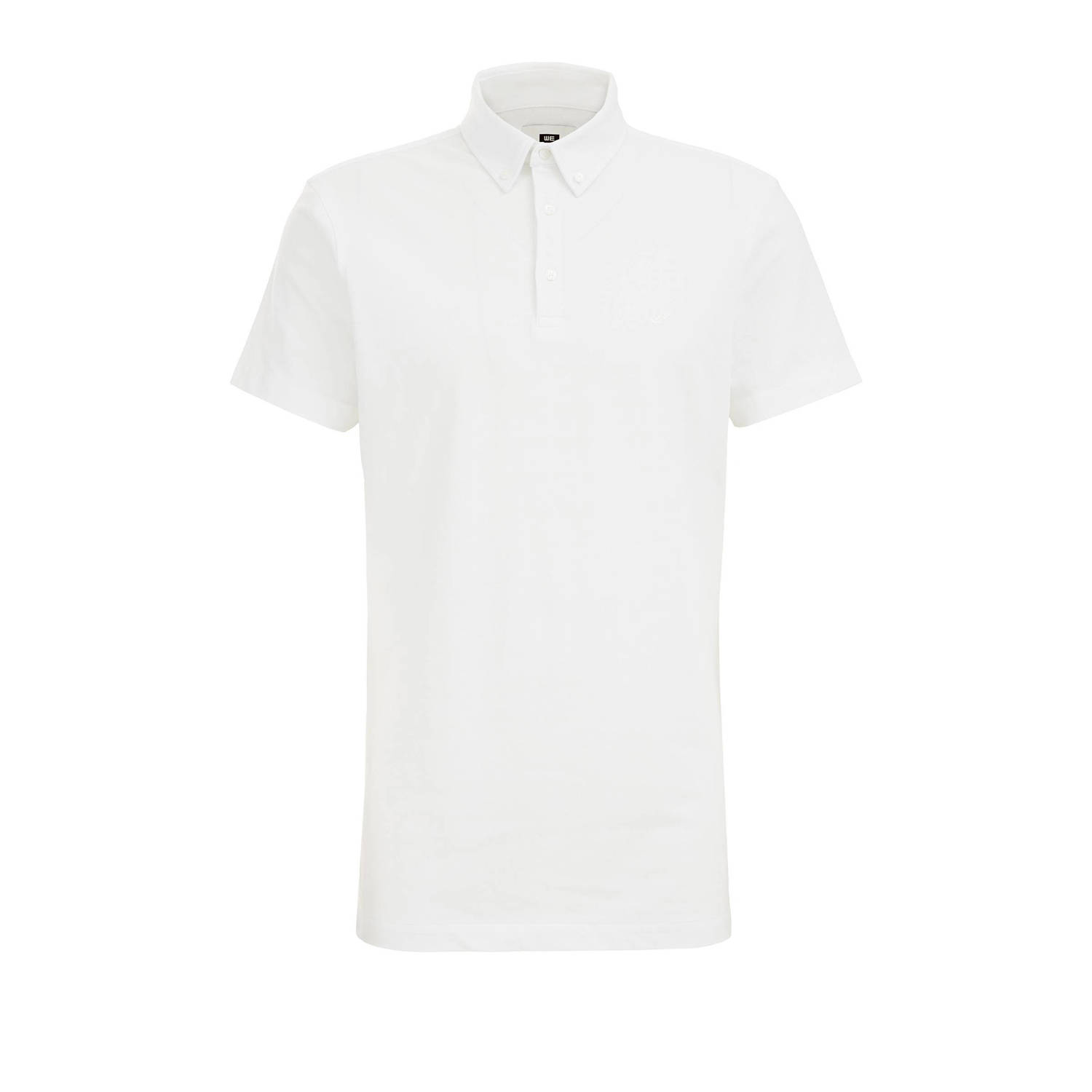 WE Fashion slim fit polo met logo white uni