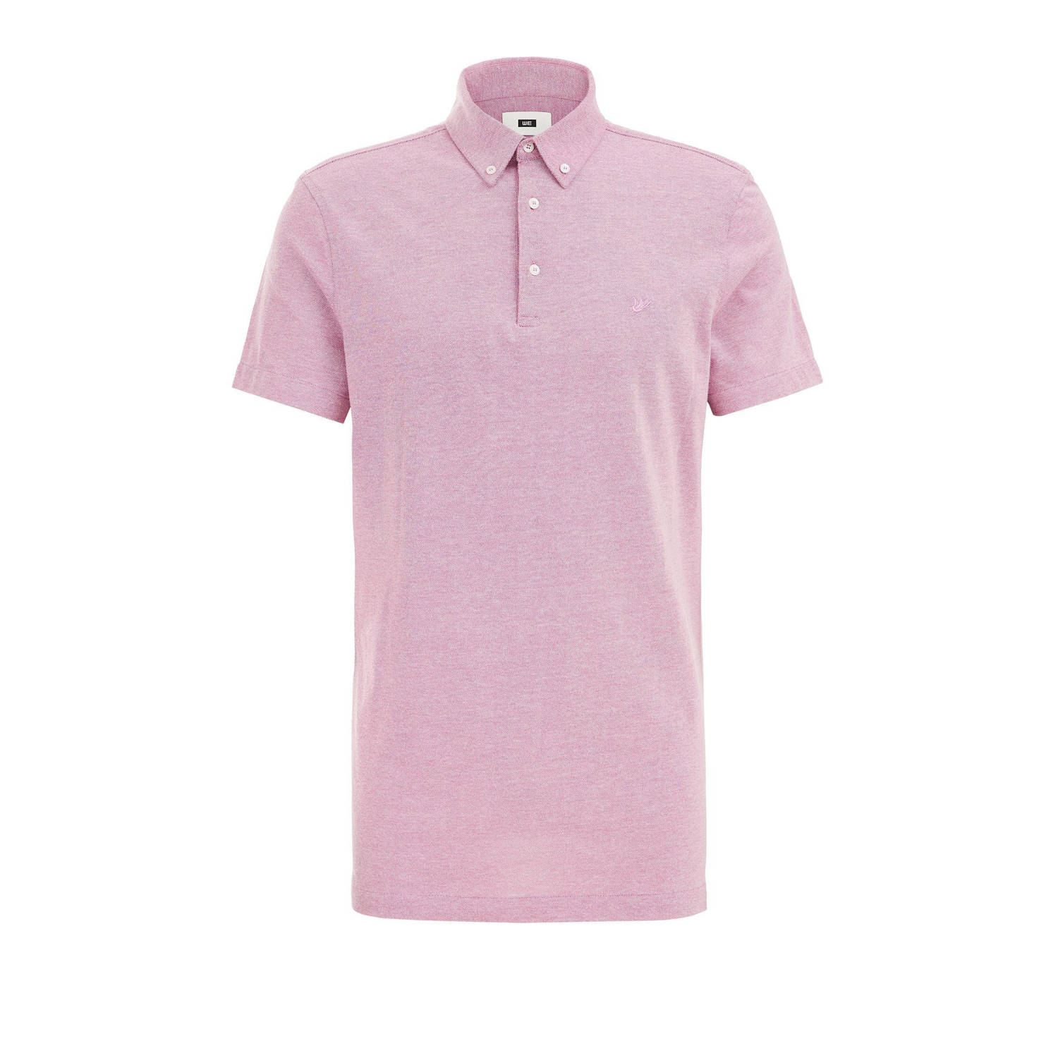 WE Fashion slim fit polo met logo faded raspberry