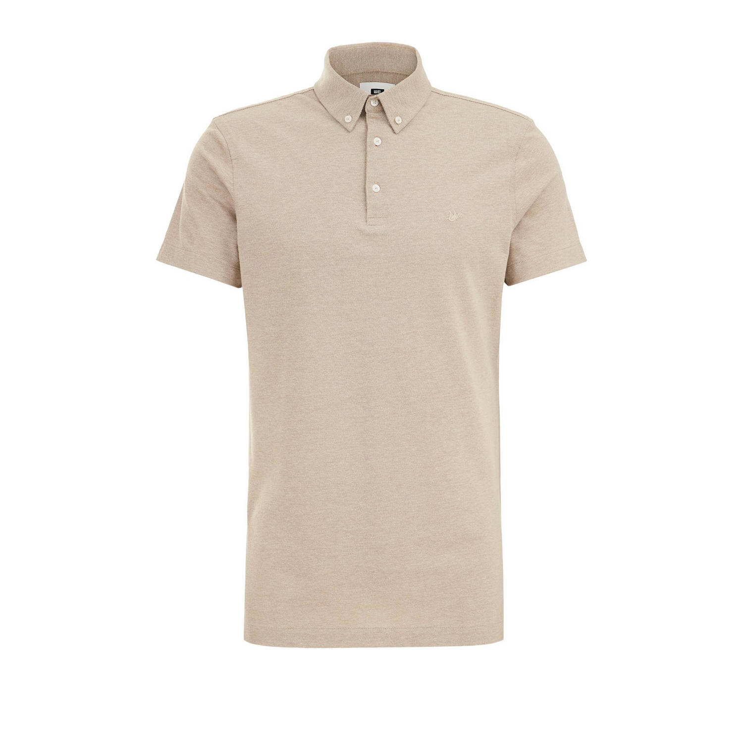 WE Fashion slim fit polo met logo sesame