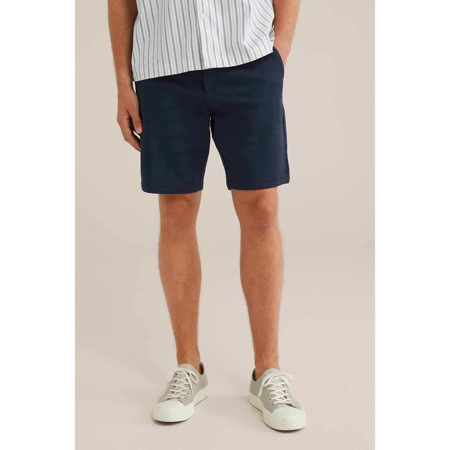 WE Fashion regular fit chino short heavy blue