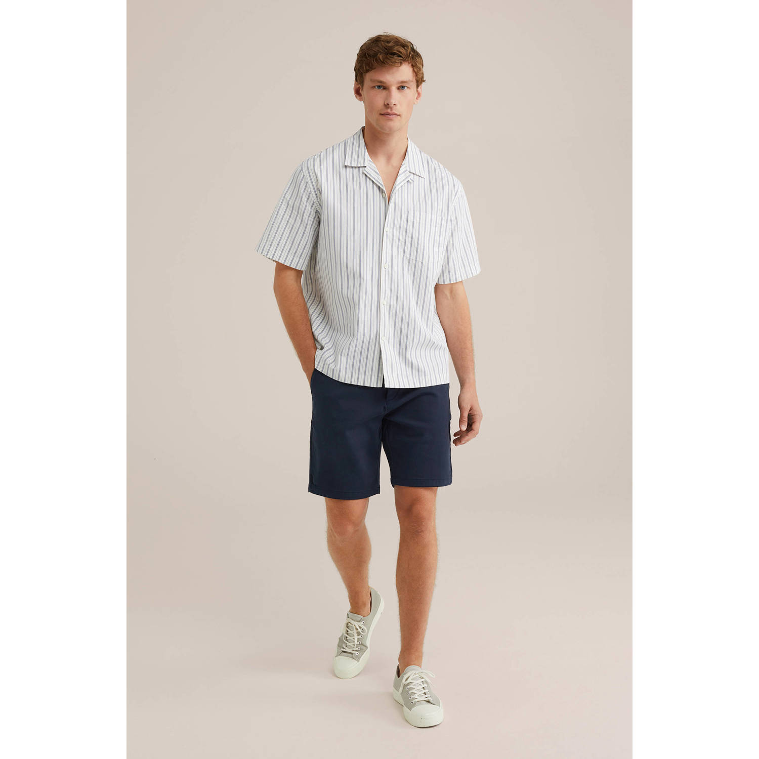 WE Fashion regular fit chino short heavy blue
