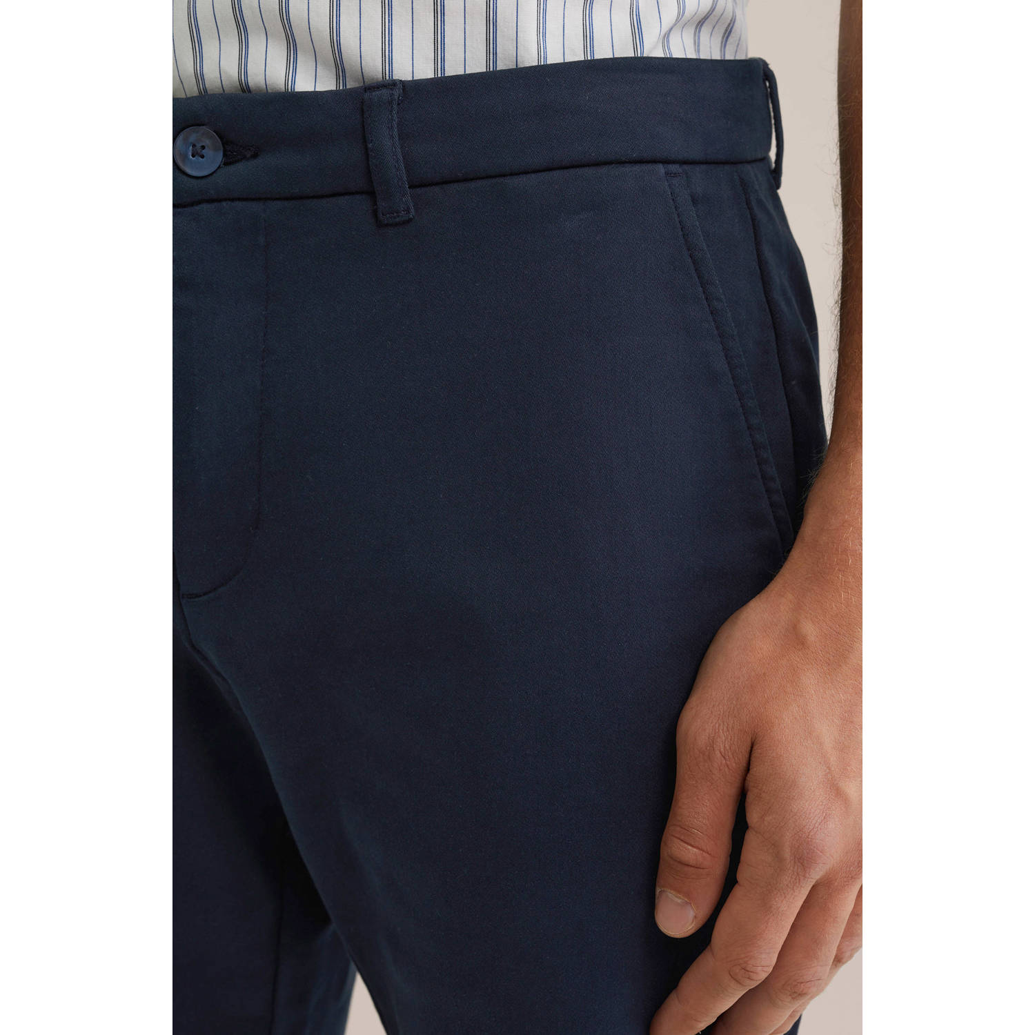 WE Fashion regular fit chino short heavy blue