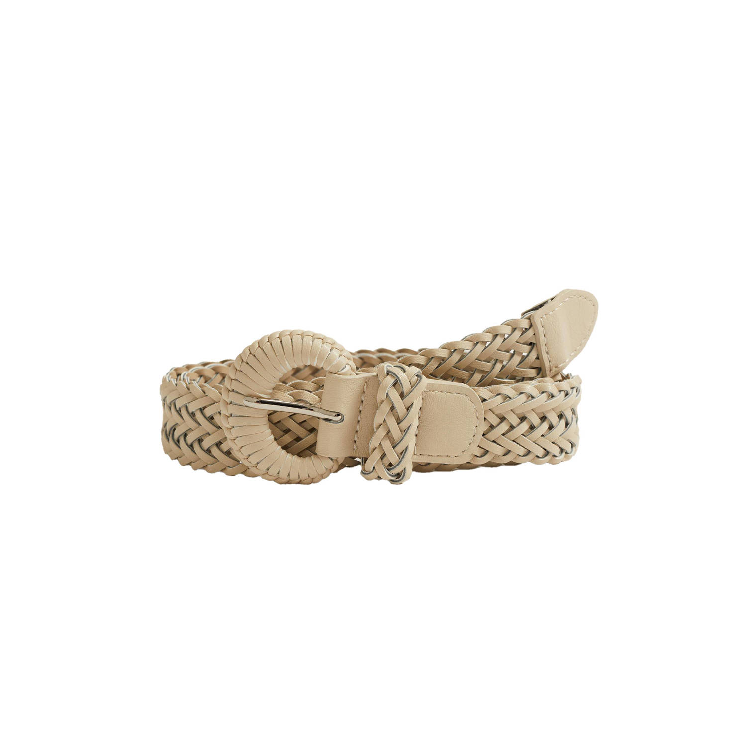 WE Fashion gevlochten riem beige