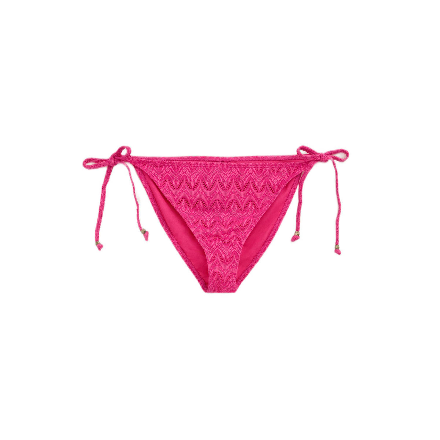 WE Fashion crochet strik bikinibroekje fuchsia