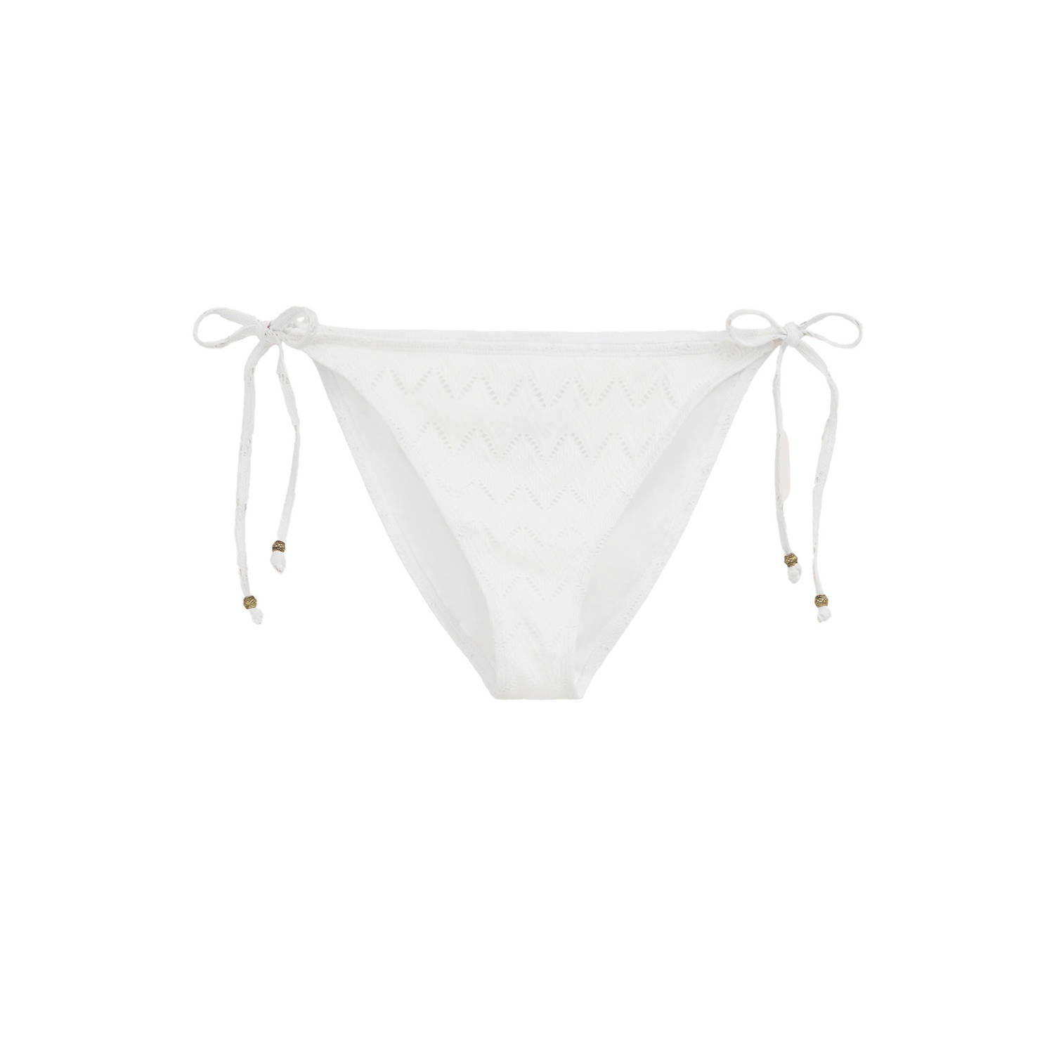 WE Fashion crochet strik bikinibroekje wit