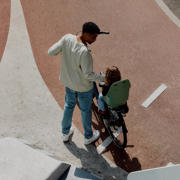 thumbnail: Urban Iki Taâ€”ke fietsstoeltje achter - Icho Green/Bincho Black
