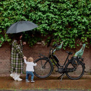 thumbnail: Urban Iki Ta—ke fietsstoeltje voor - Icho Green/Kurumi Brown