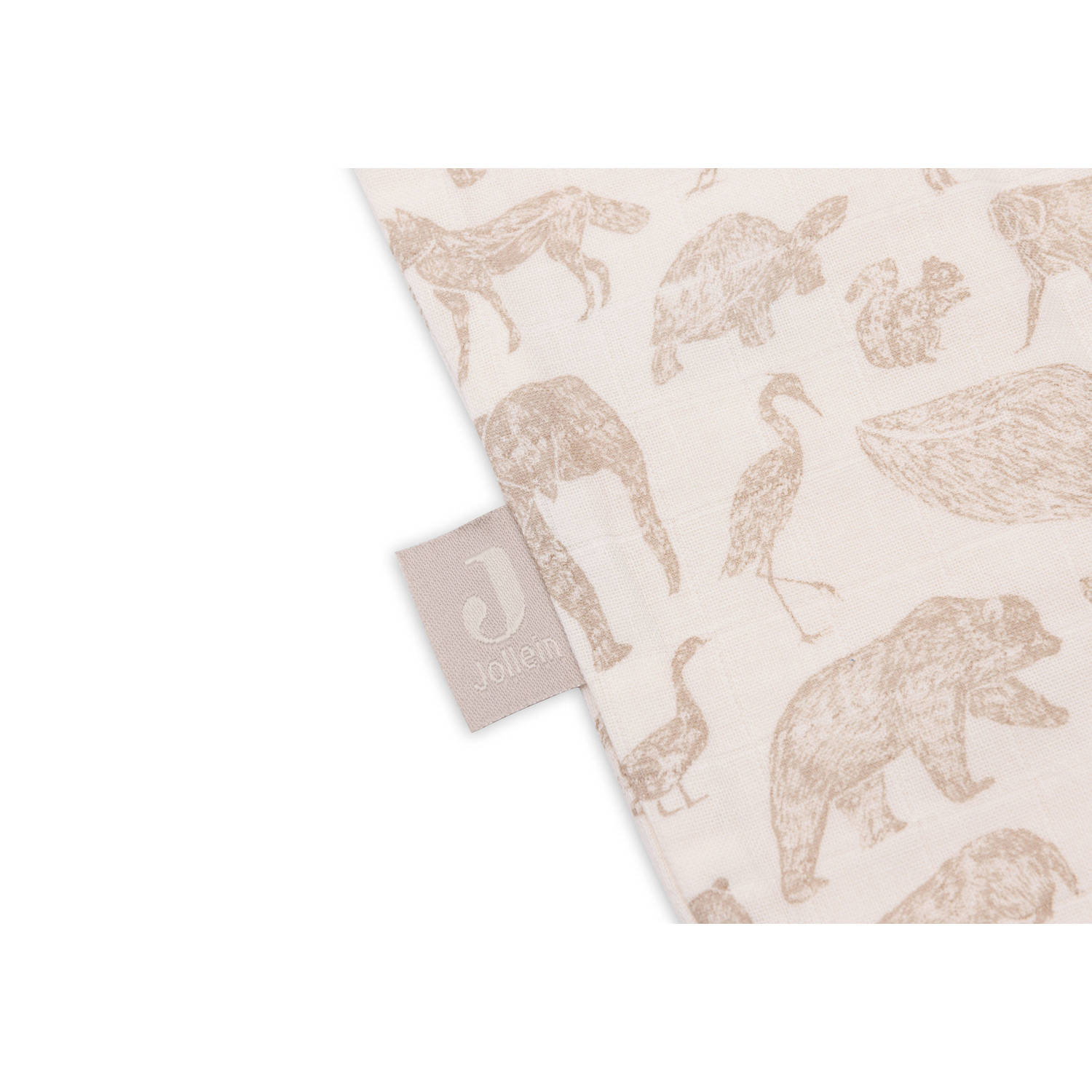Jollein hydrofiele slaapzak Animals Nougat