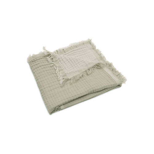 Jollein wiegdeken Fringe Olive Green/Ivory afbeelding