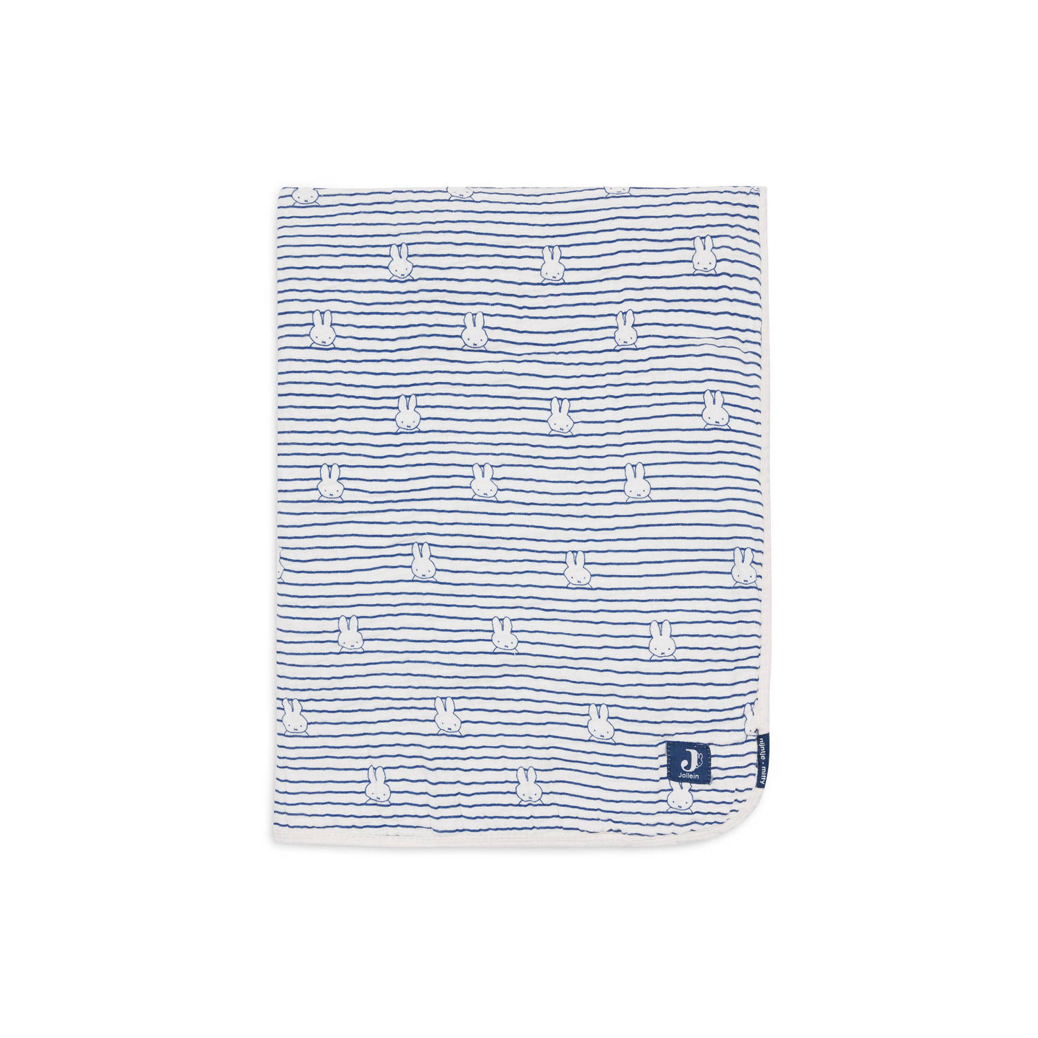 Jollein Deken Hydrofiel Wieg 75x100cm Miffy Stripe Navy