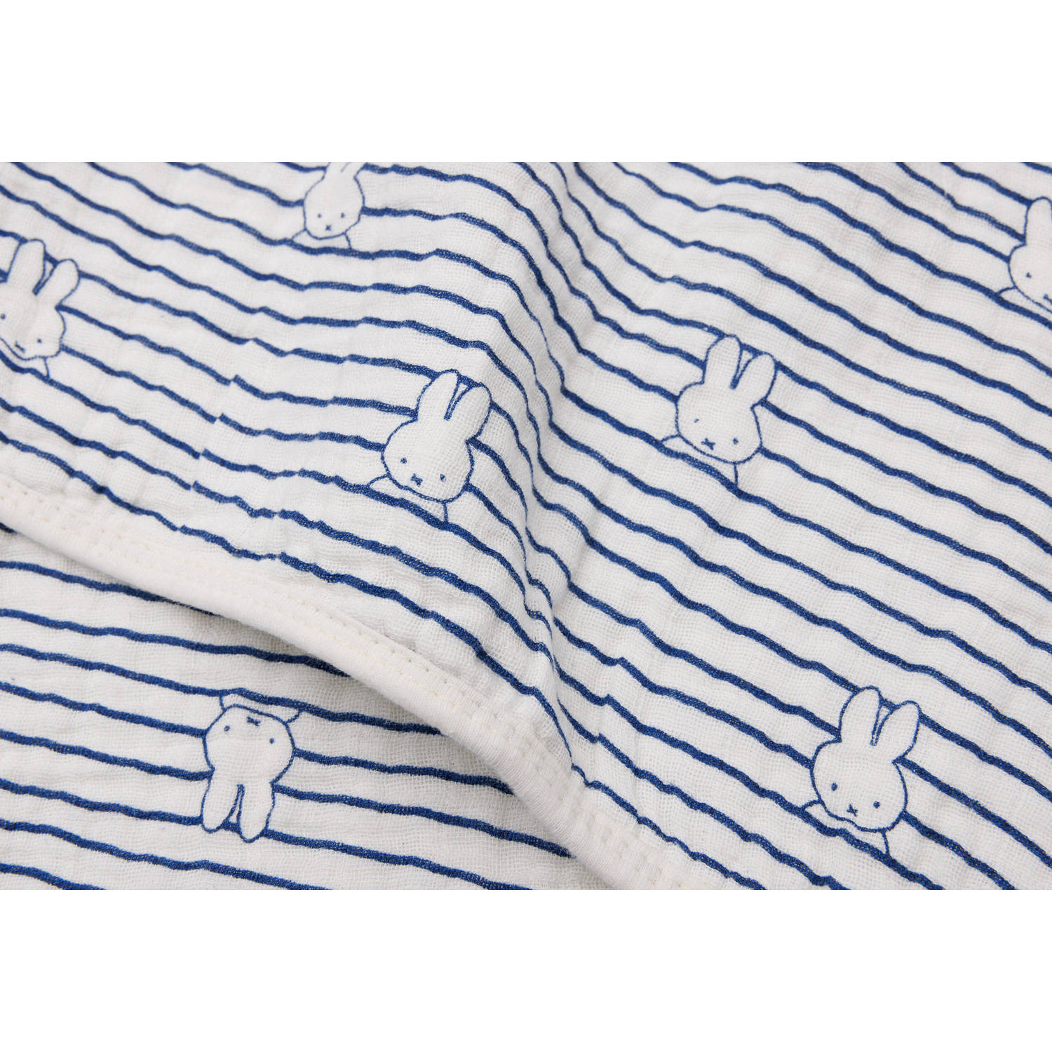 Jollein Deken Hydrofiel Wieg 75x100cm Miffy Stripe Navy