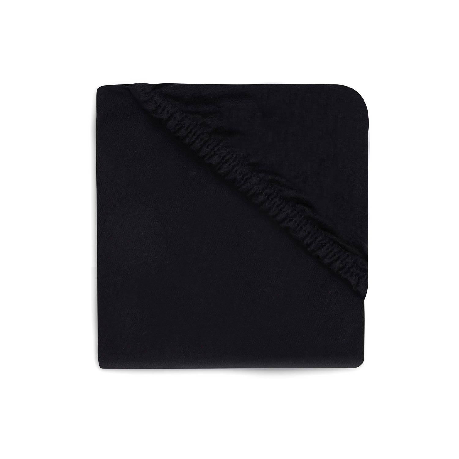 Jollein jersey boxmatras hoeslaken Ø95cm Black Zwart