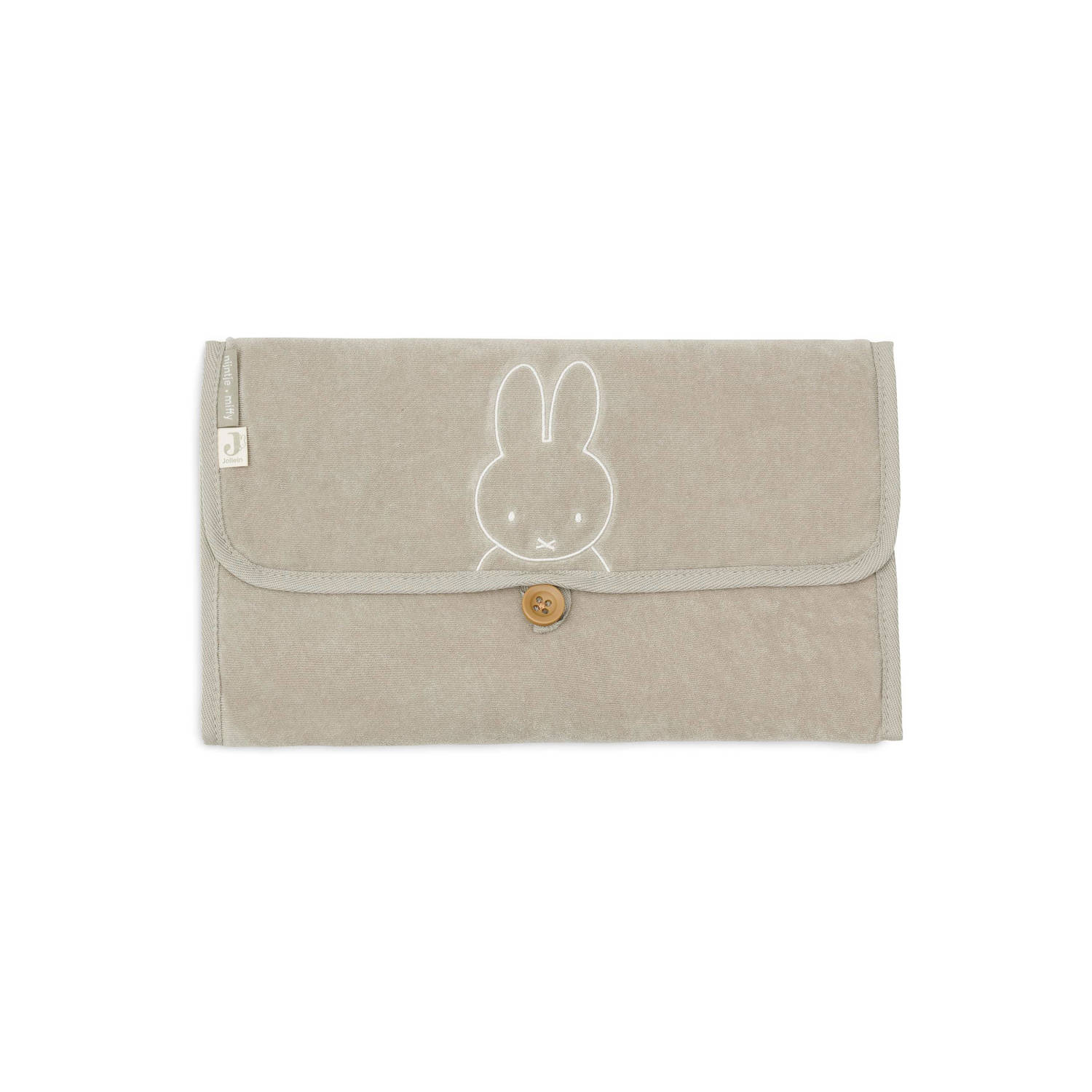 Jollein badstof verschoningsmat Miffy Olive Green Verschoonmatje Groen