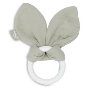siliconen bijtring Bunny Ears Olive Green