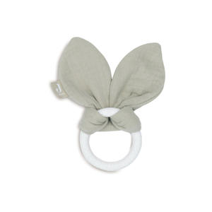 siliconen bijtring Bunny Ears Olive Green