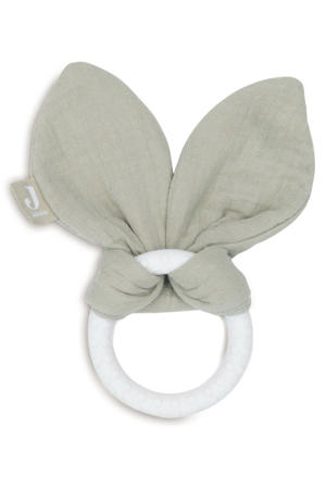siliconen bijtring Bunny Ears Olive Green