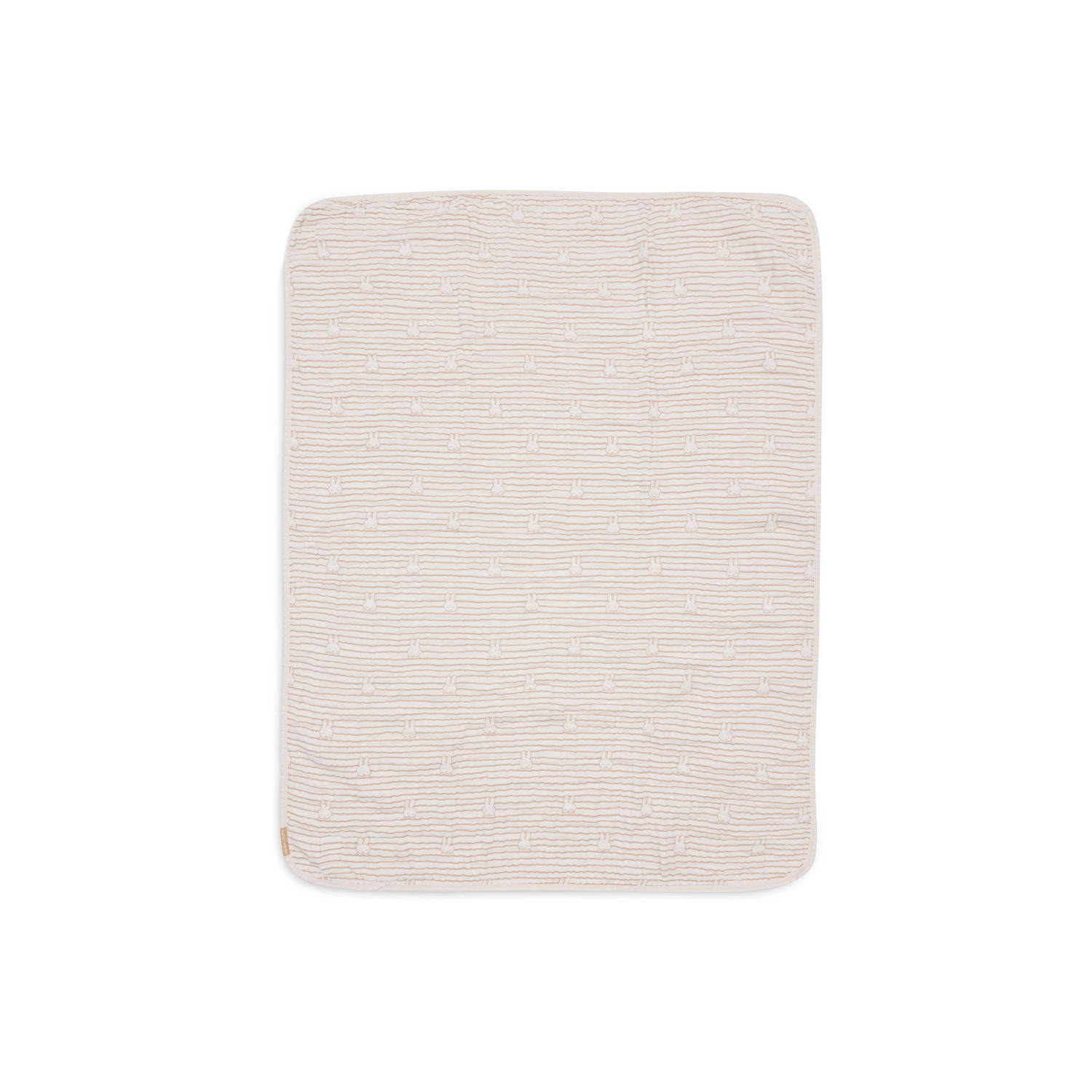 Jollein Deken Hydrofiel Wieg 75x100cm Miffy Stripe Biscuit