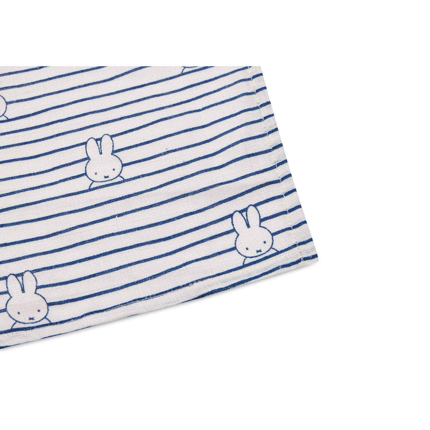 Jollein hydrofiele doek large Miffy Stripe Navy set van 2