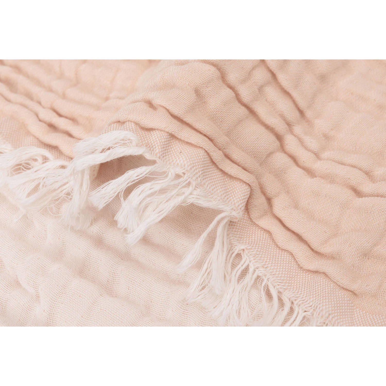 Jollein wiegdeken Fringe Moonstone Ivory