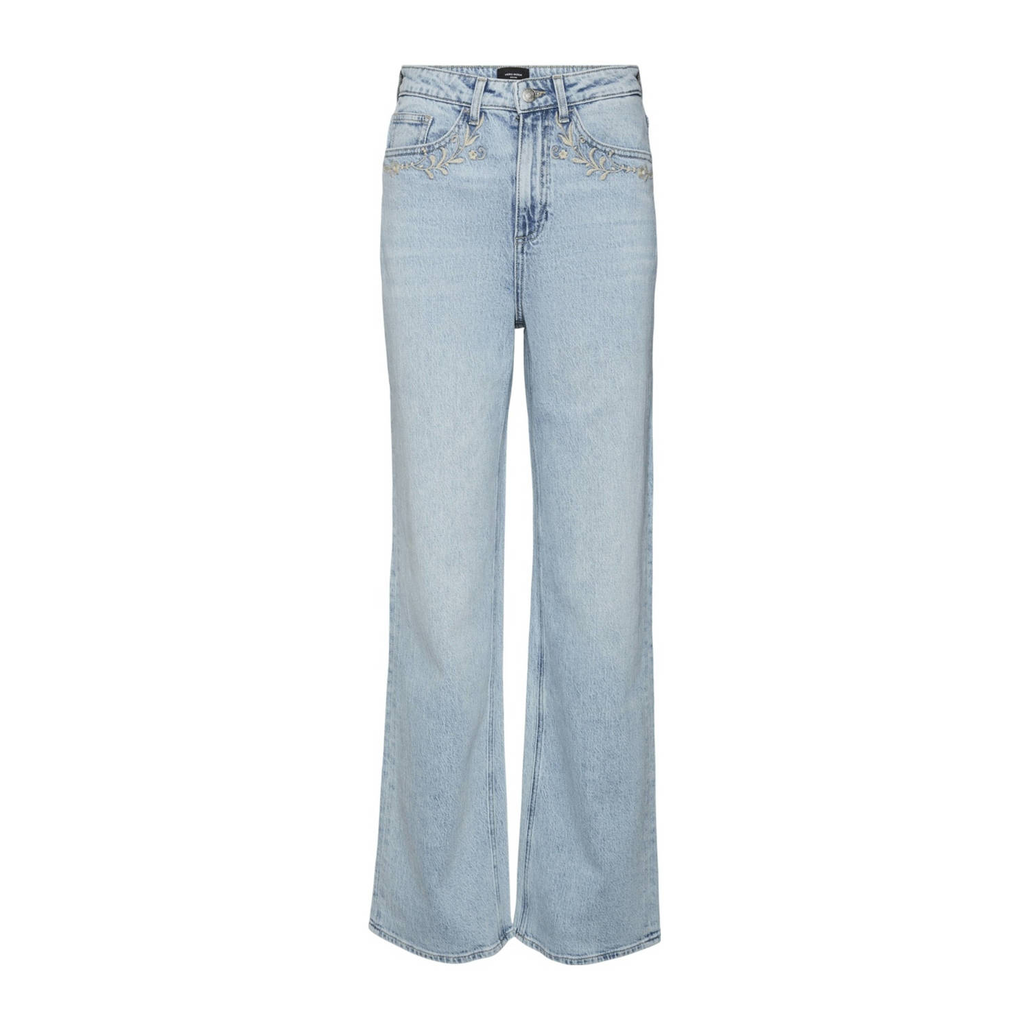 VERO MODA high waist wide leg jeans light blue denim