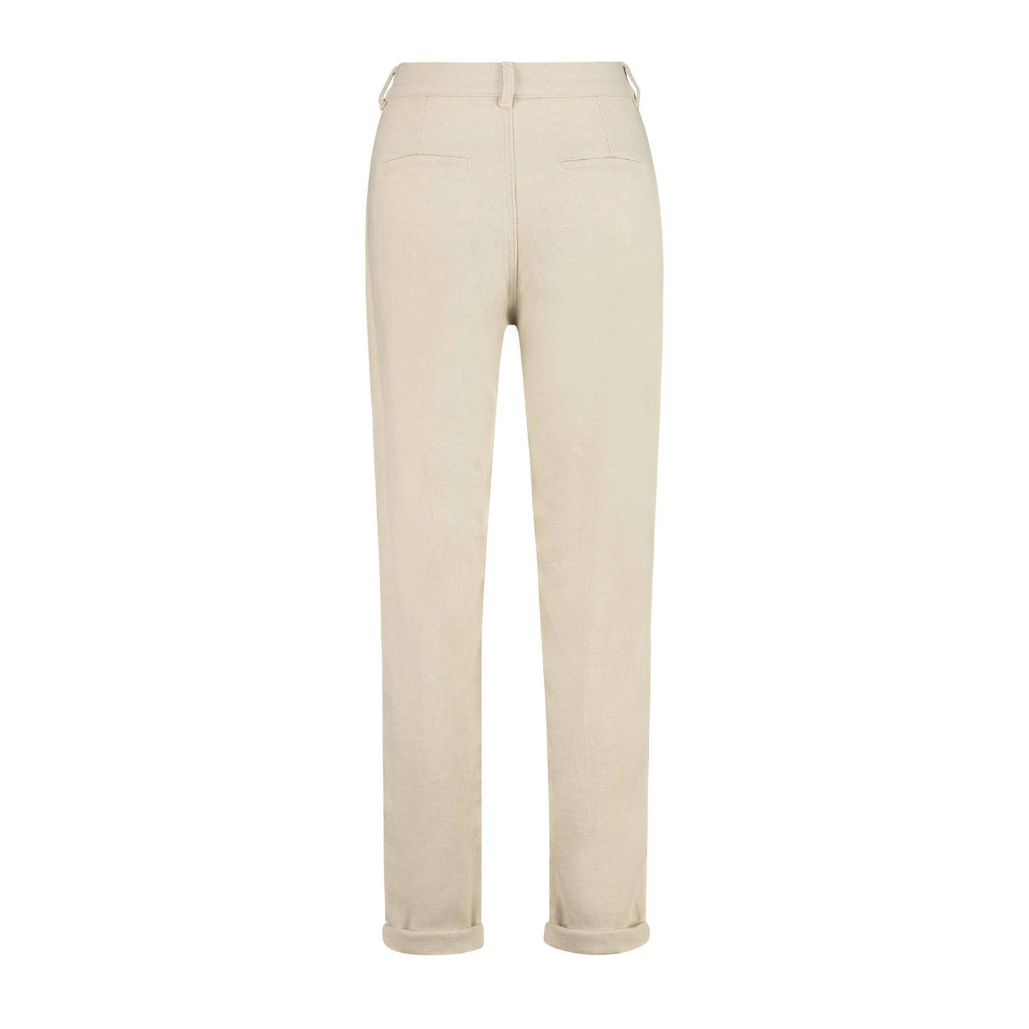 Expresso cropped straight fit broek ecru