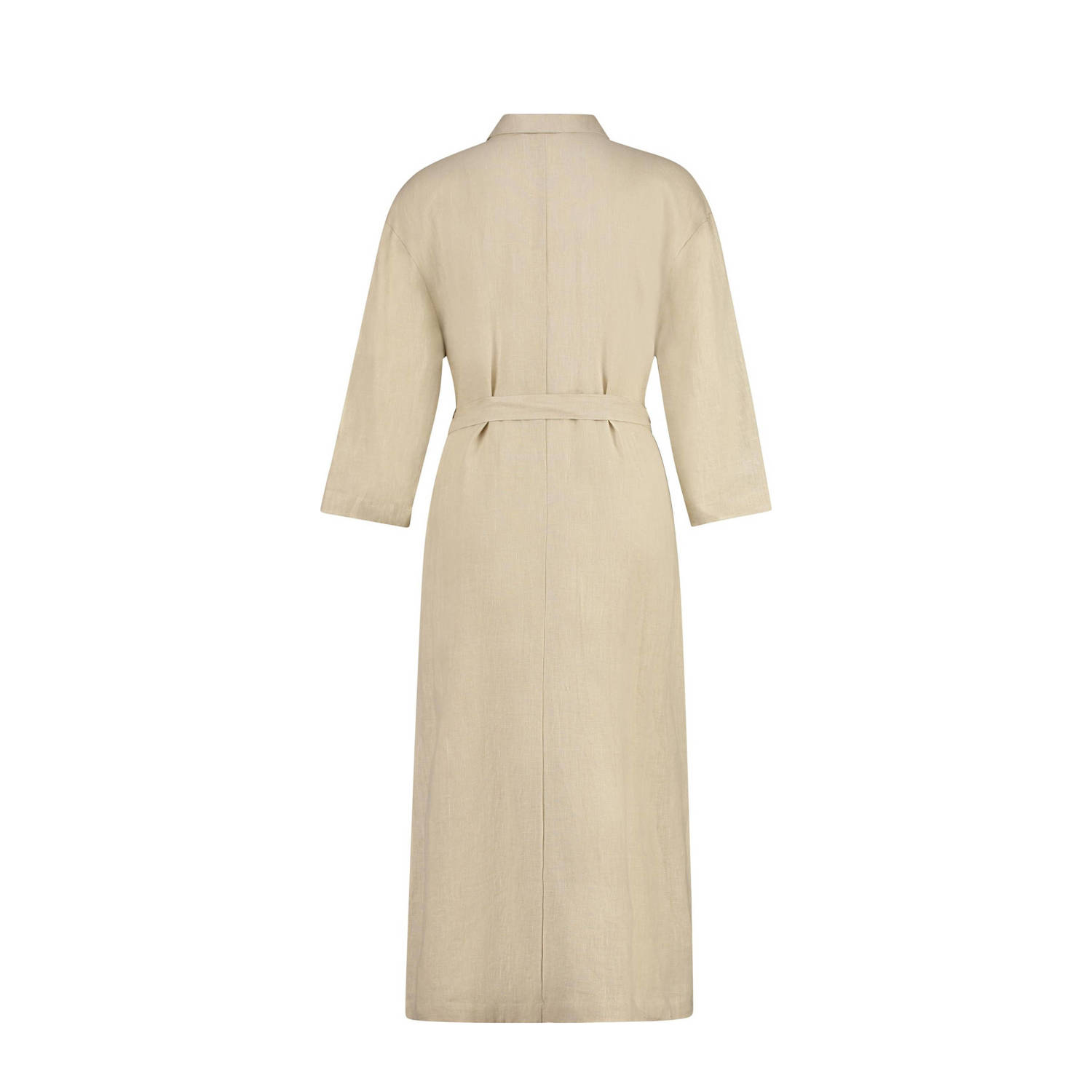 Expresso linnen blousejurk beige Kledingwinkel