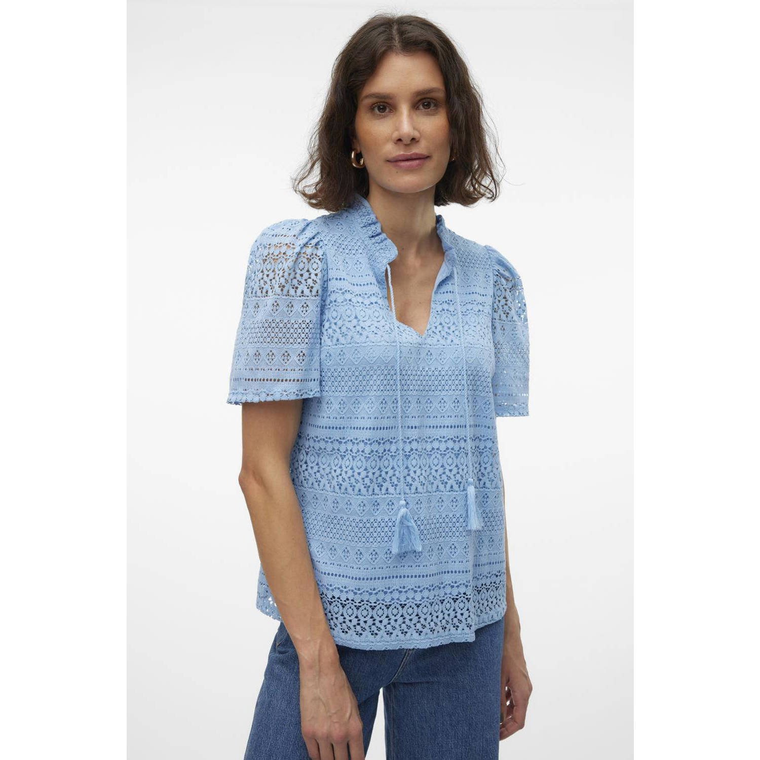 VERO MODA top VMHONEY lichtblauw