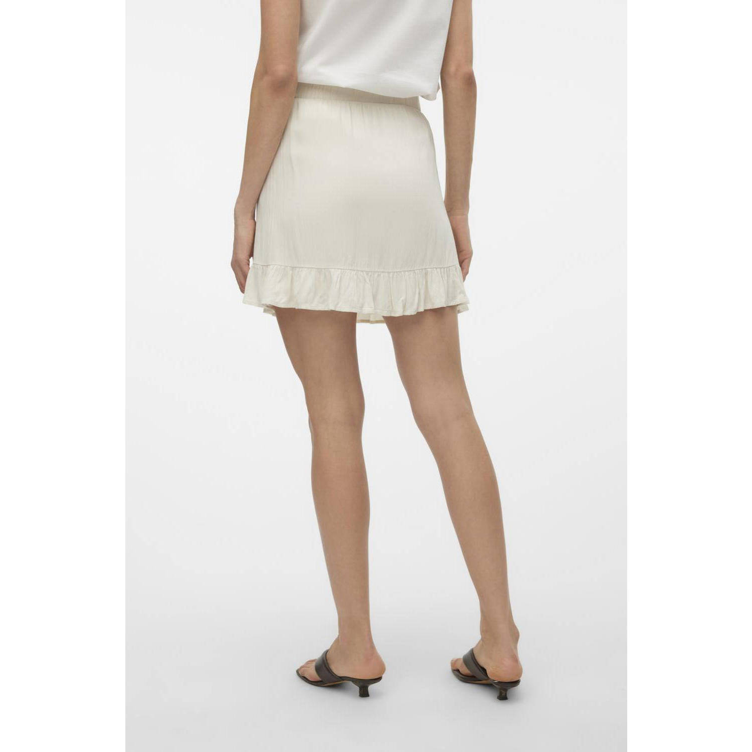 VERO MODA high waist loose fit short VMSVELLA ecru