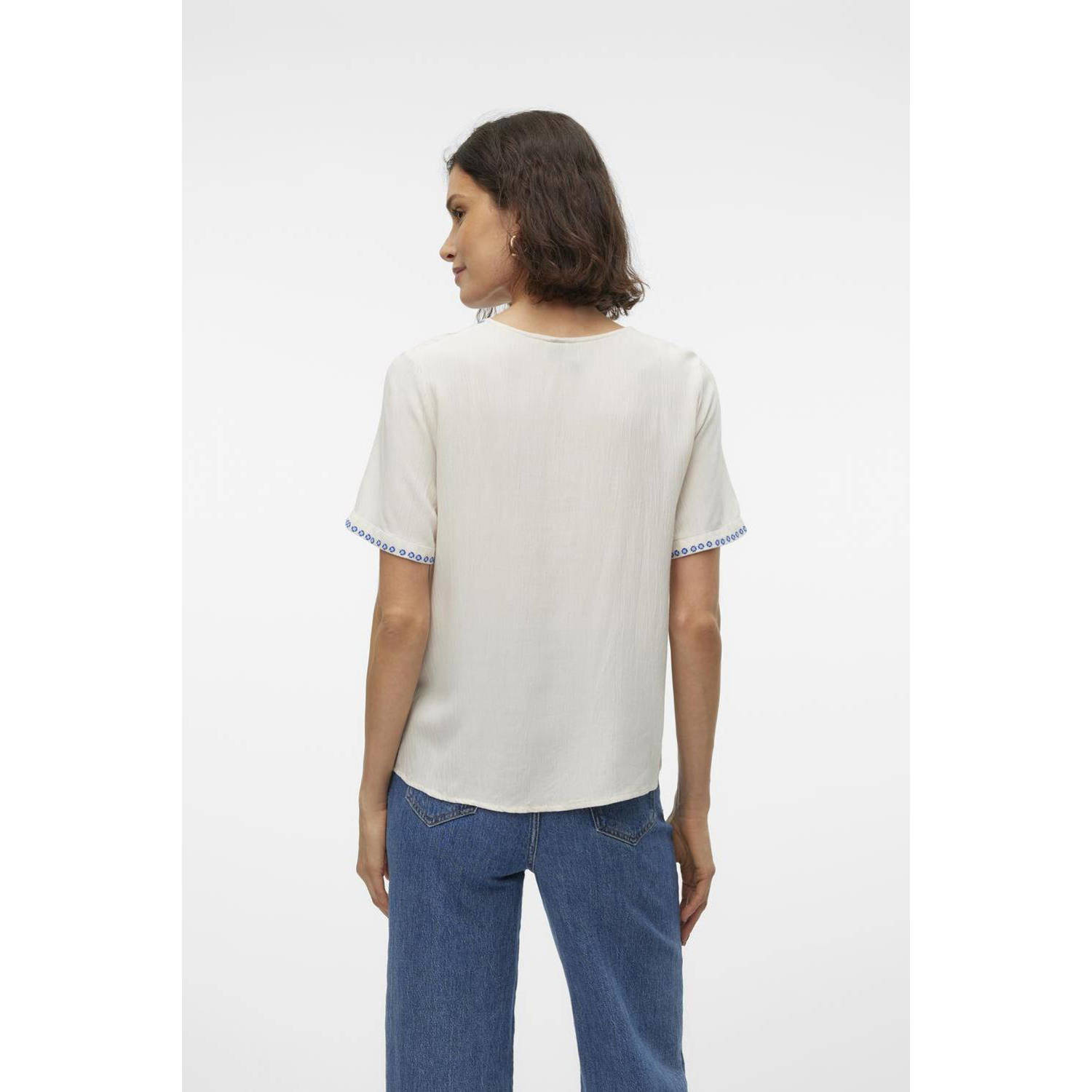 VERO MODA top VMSVELLA ecru