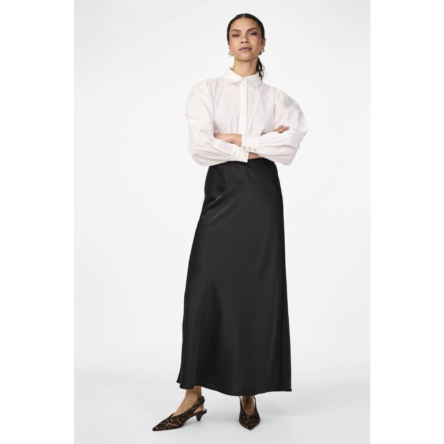 Y.A.S. Dames Rokken Yaspella Hw Maxi Skirt Zwart