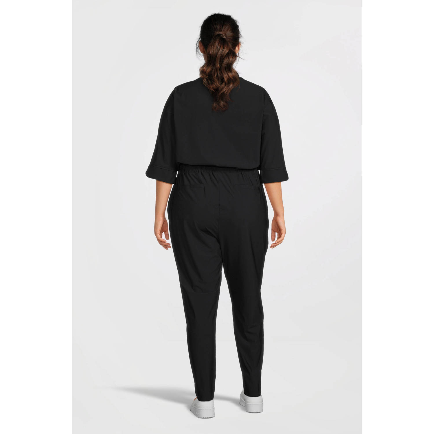 GREAT LOOKS travelstof jumpsuit zwart