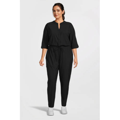 GREAT LOOKS travelstof jumpsuit zwart afbeelding