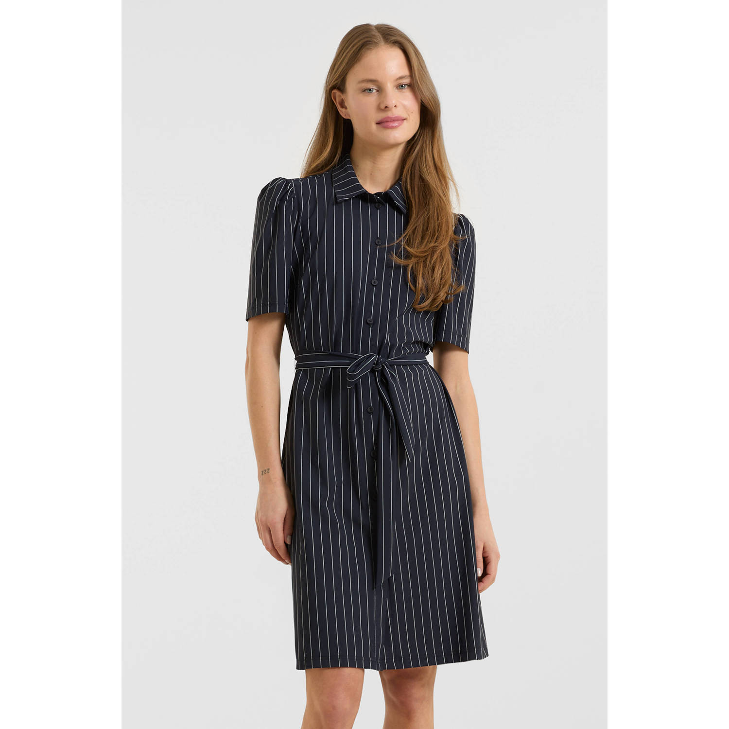 Imagine travel blouse jurk krijtstreep print