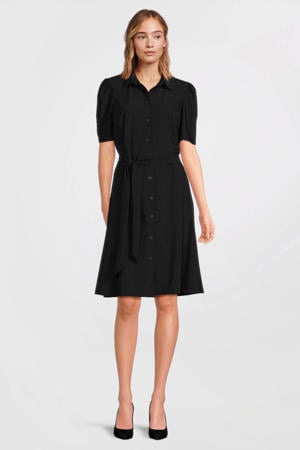 blousejurk van travelstof zwart