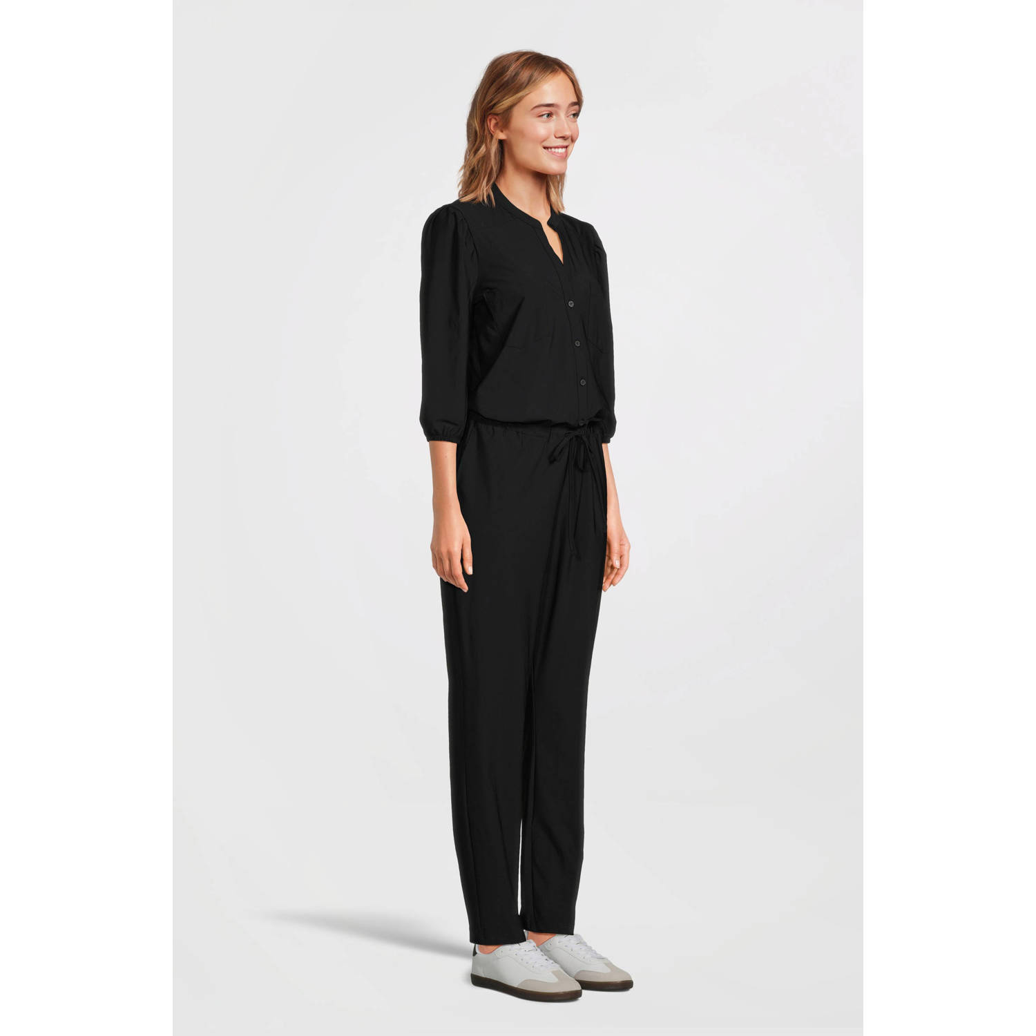 Imagine travelstof jumpsuit zwart