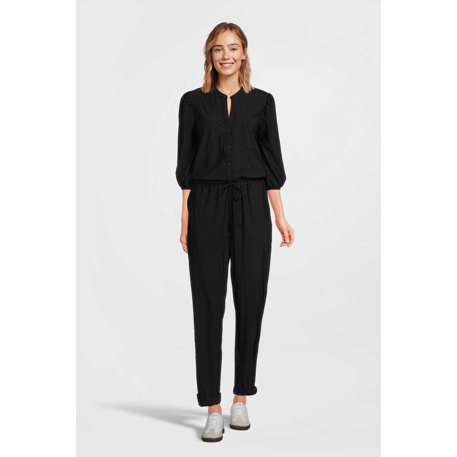 Imagine travelstof jumpsuit zwart