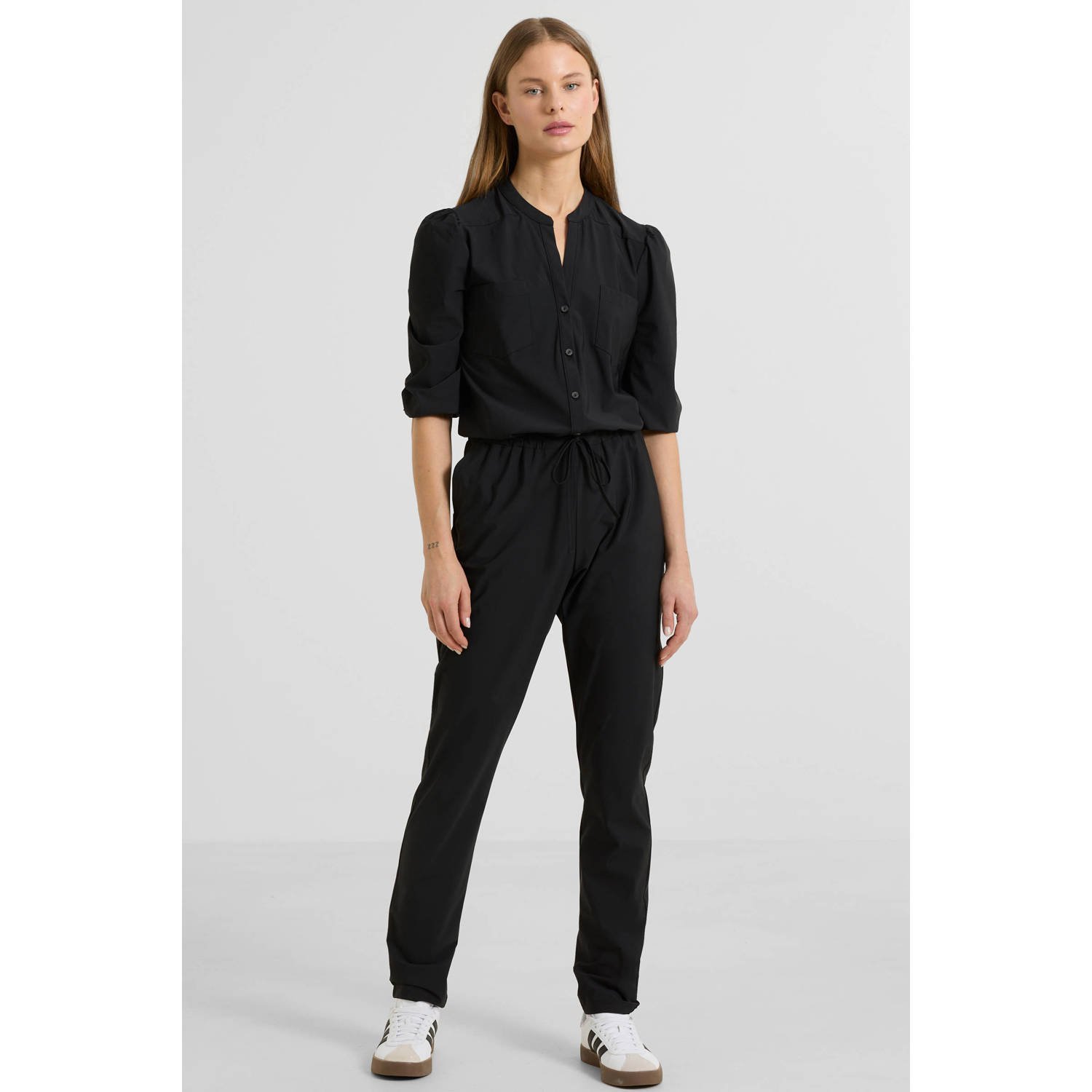 Imagine travelstof jumpsuit zwart
