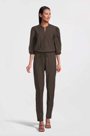travelstof jumpsuit kaki
