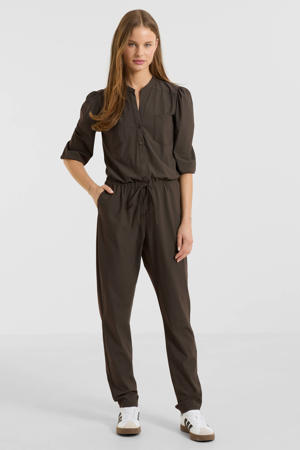 travelstof jumpsuit kaki