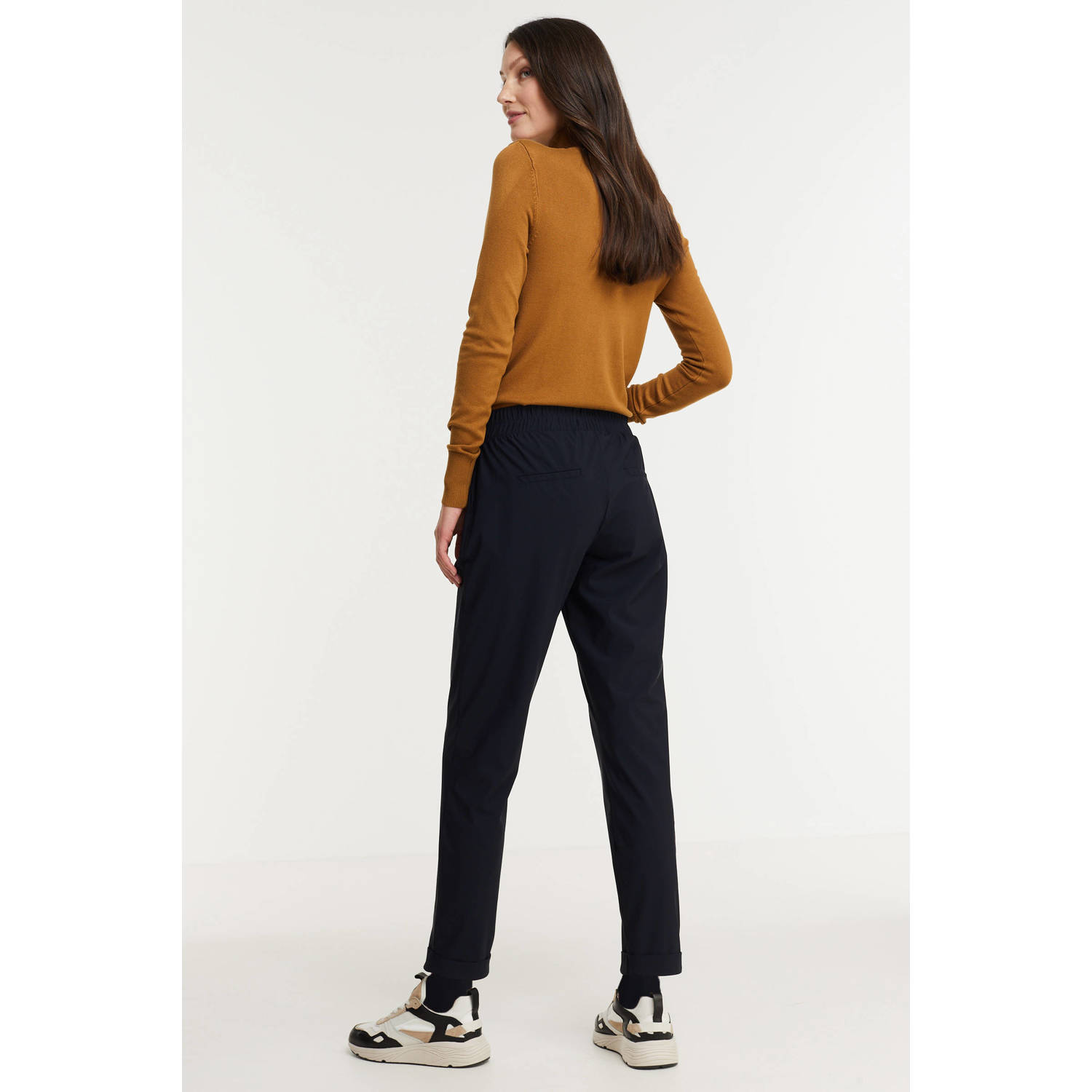 Imagine travel slim fit broek marineblauw