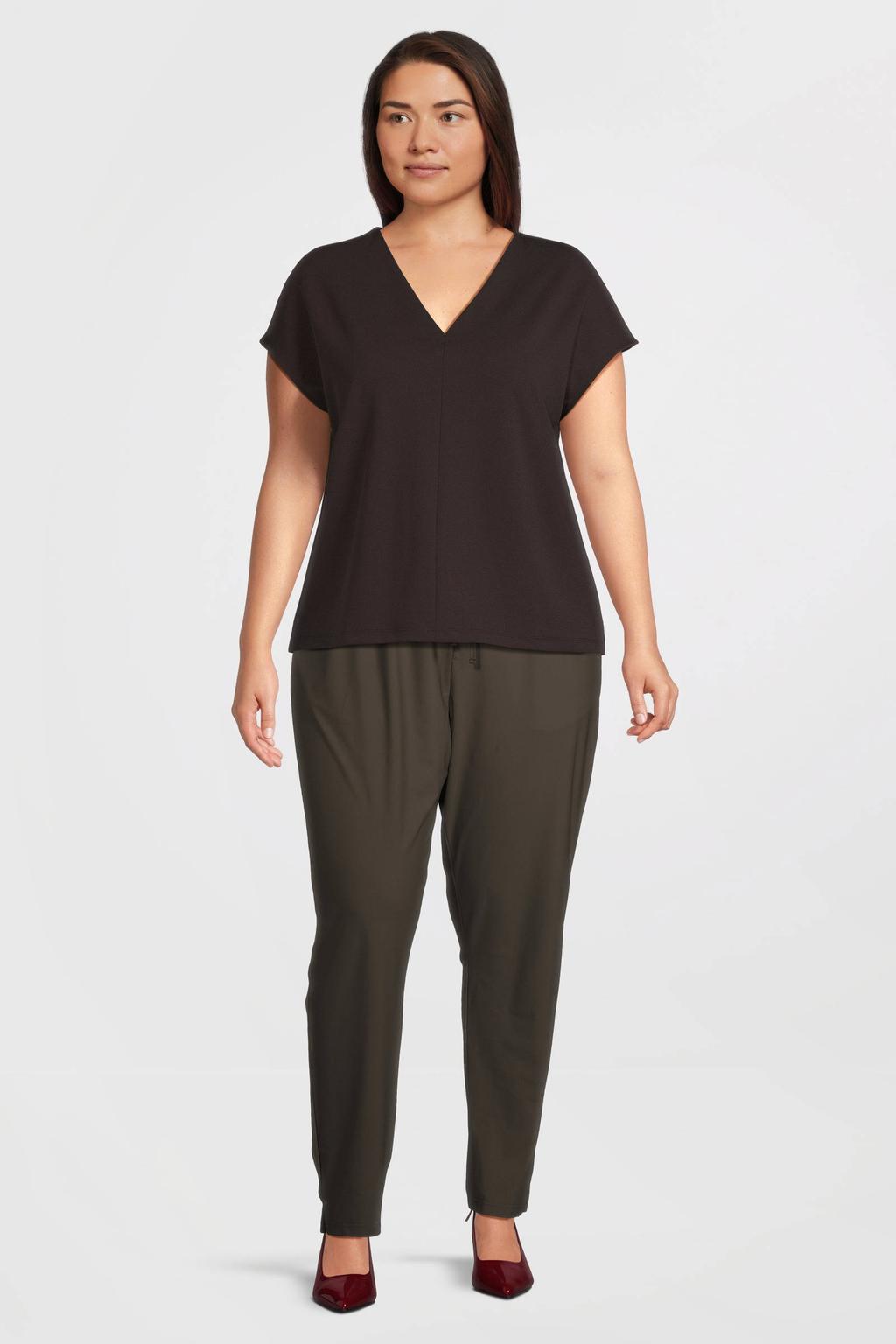 GREAT LOOKS travel slim fit broek khaki