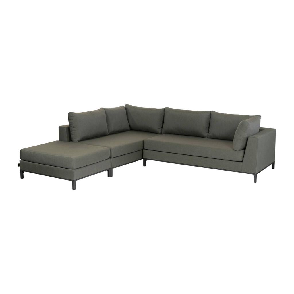 WOOOD Sicilië loungeset tuin - Aluminium - Taupe - 60x262x246