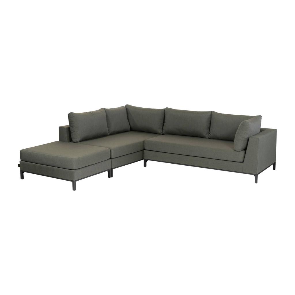 WOOOD WOOOD Sicilië Loungeset Tuin – Aluminium – Groen – 60x246x262