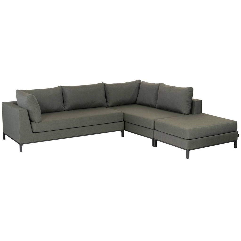 WOOOD Sicilië Loungeset Tuin – Aluminium – Groen – 60x246x262