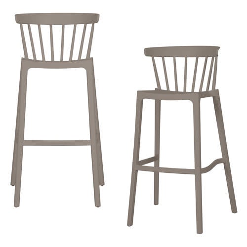 WOOOD Barkruk Bliss (set van 2) - Taupe