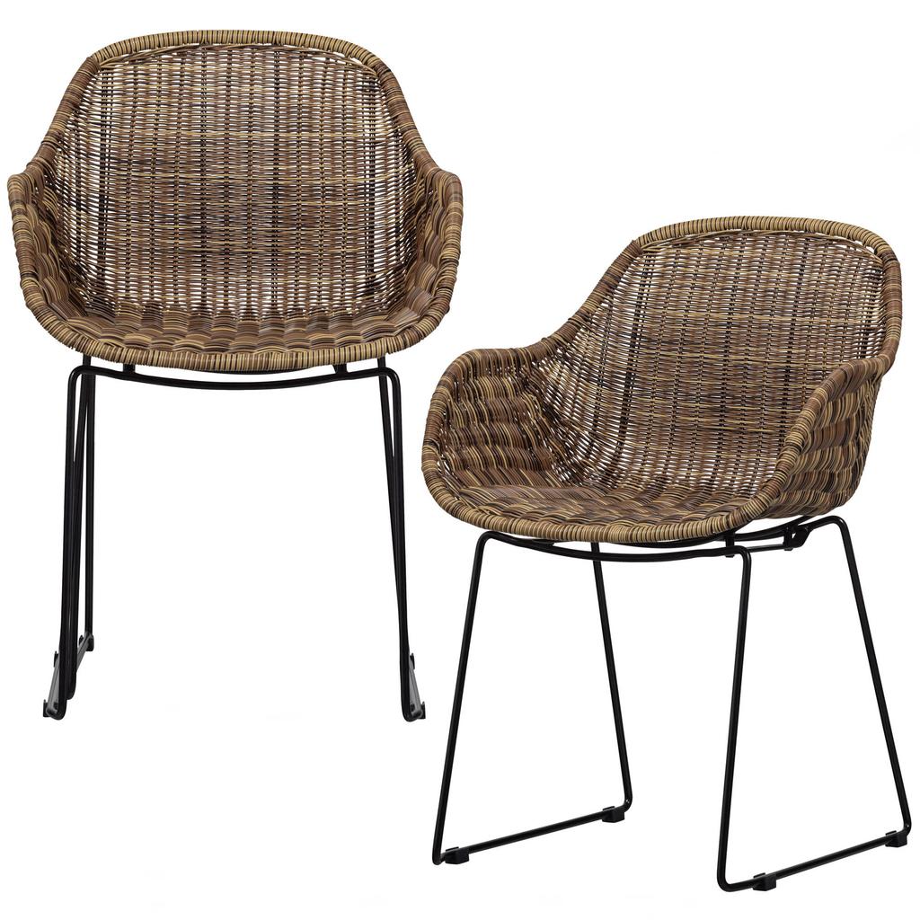 WOOOD WOOOD Willow Loungestoelen Buiten - Polyester - Naturel - Set van 2